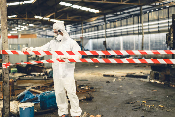 Professional Biohazard Cleanup technician working in Seaside, CA